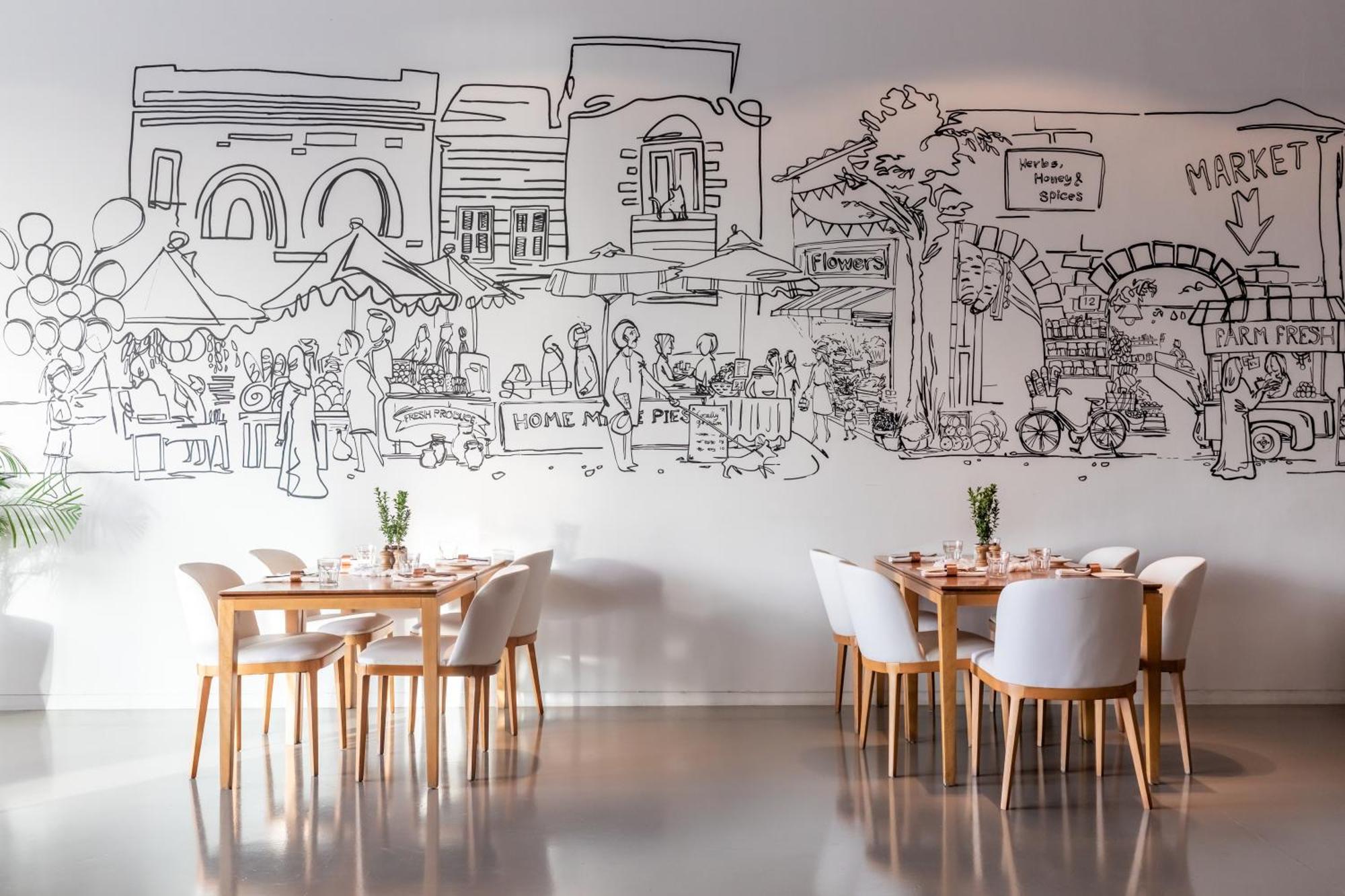 Nikki Beach Resort&Spa Dubai Bagian luar foto Restaurant interior
